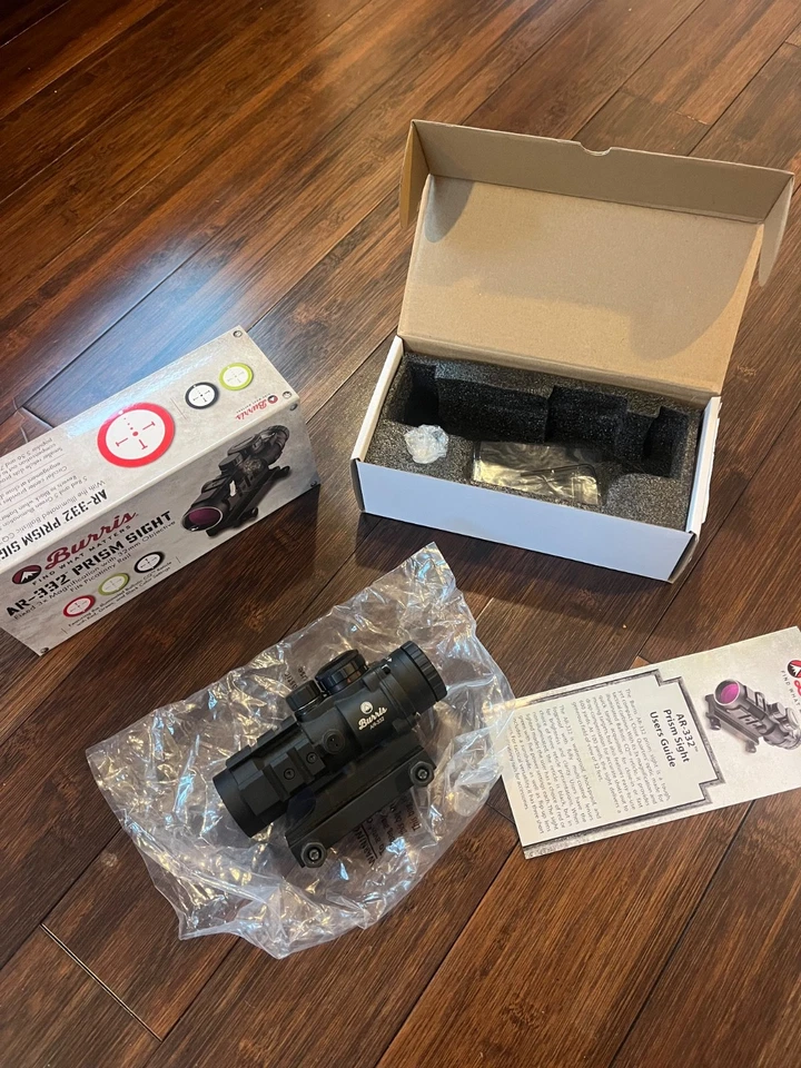 Burris AR-332 3x-32mm Tactical Prism Red Dot Sight Ballistic CQ Reticle 300208 - Image 2 of 3