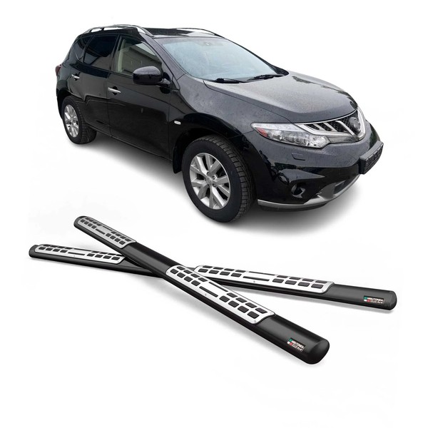 Edelstahl Seitenschweller Schwellerrohre FüR Nissan Murano 2008-2014 Schwarz-image