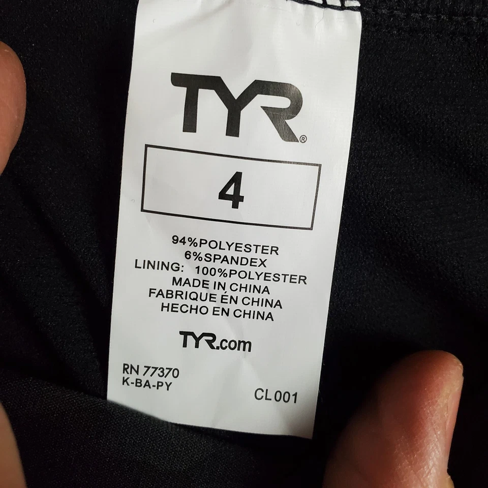 TYR Durafast Elite Della Falda Skort Mujer 4 Negro Camuflaje Estampado Entrenamiento Traje de Baño Foto 3 de 4