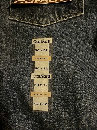 Salopette Carhartt Jeans Uomo 50x32 Blu Vestibilità Larga Falegname Lavoro B13 DST NUOVA - Foto 4 di 7