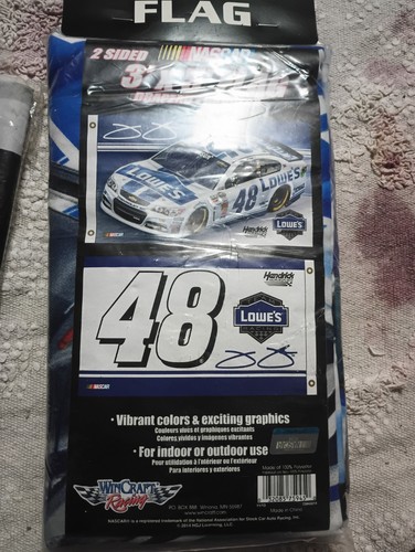 Jimmie Johnson 48 Lowe’s WinCraft NASCAR Racing Flag 3x5 Indoor Outdoor NIP