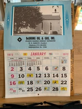 Harrisonville Pennsylvania PA DeShong Oil Gas Inc Calendar Vintage 1972 Used