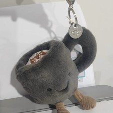Jellycat Amuseables Coffee Cup Bag Charm Plush Keychain Soft  Cuddly NWT 2026