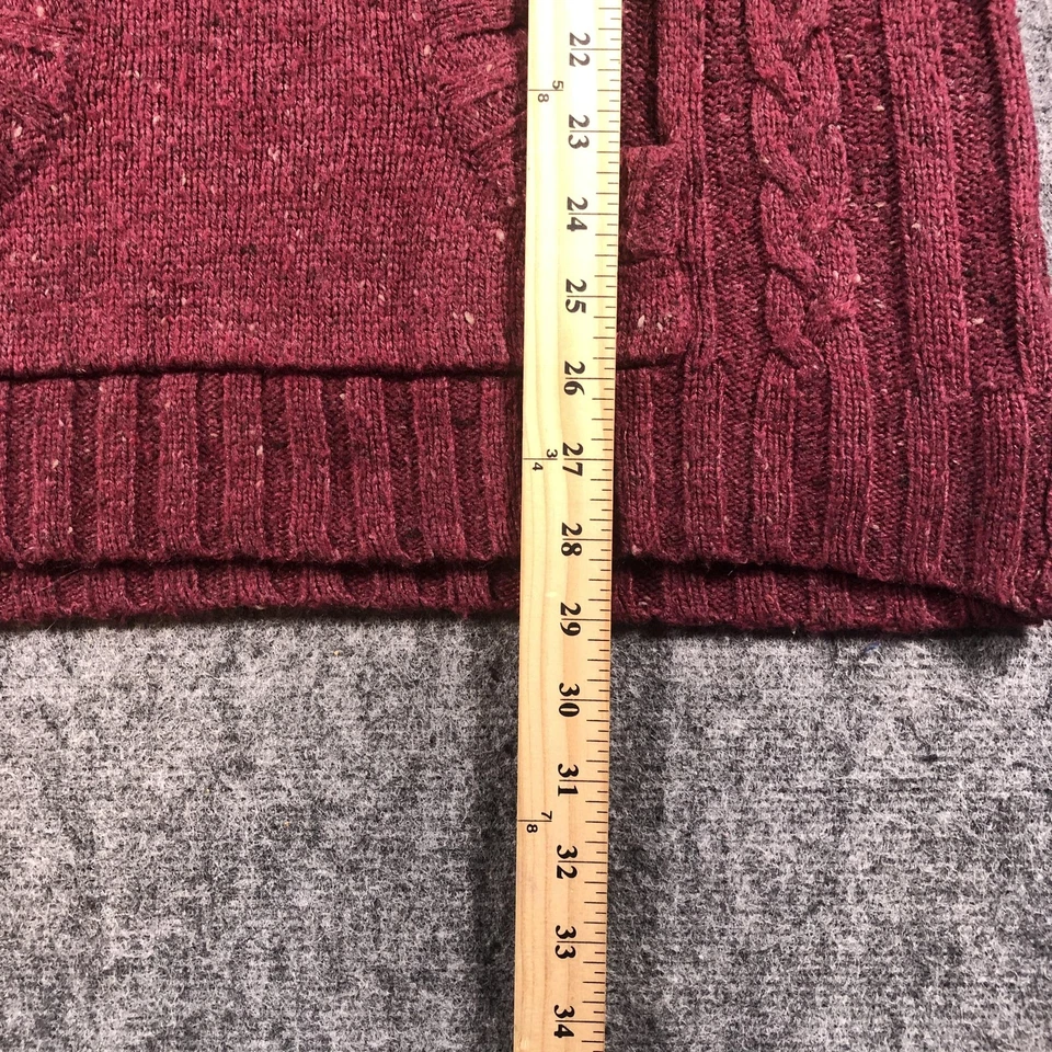 Sudadera con capucha tejida Fair Isle talla M borgoña jersey nórdico talla M talla M talla M talla Foto 4 de 4