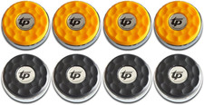 Dia.58Mm 2-1/4'' Shuffleboard Pucks, Matt Surface Set of 8 Orange/Black
