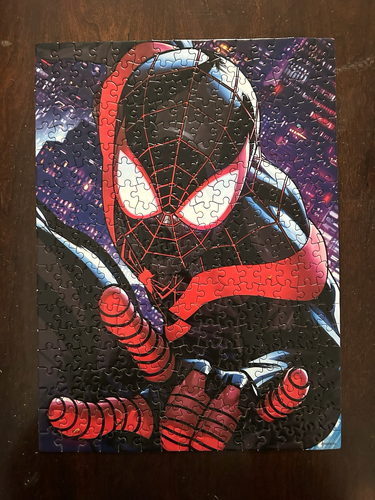 4 Puzzles! Marvel Spider-Verse 300 & 500 Piece Jigsaw Puzzles Buffalo Games EUC - Picture 7 of 8