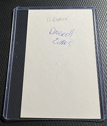 Darrell Evans Braves, Tigers, Signed Index Card In-Person Auto w/ COA Top Loader - Picture 3 of 4