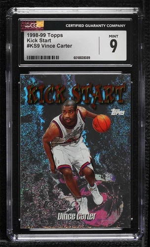 1998-99 Topps Kick Start Vince Carter #KS9 CGC 9 Mint Rookie RC HOF