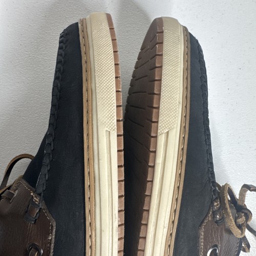 Zapatos Oxford de barco de cuero nobuck marrón negro Peter Millar para hombre talla 11M - Imagen 11 de 19