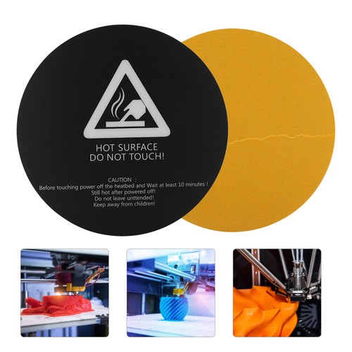 3D Printer Sticker Hot Bed Aluminum Plate Round Sticker Paper Black NEW - Afbeelding 9 van 9