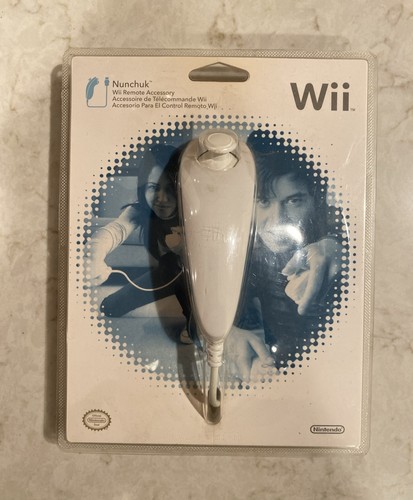 Genuine Official Nintendo Wii Nunchuk Controller White OEM ~ NEW Sealed