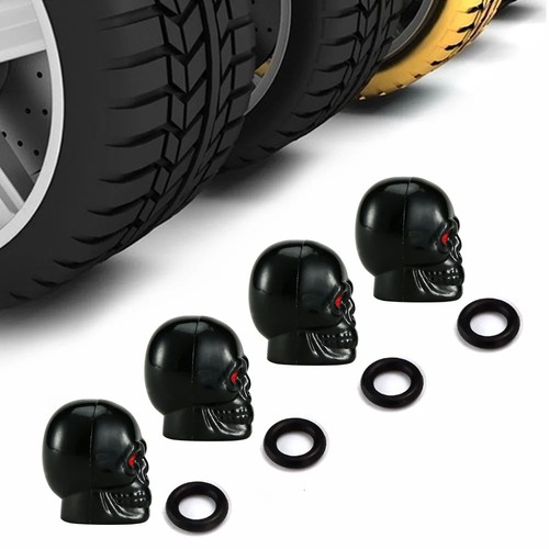 4pcs Universal Skull Style Motorcycle Bike Car Wheel Tire Valve Stem Caps Cover - Picture 3 of 12