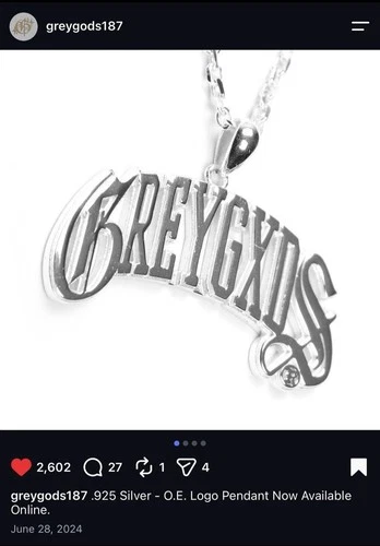 GREYGOD/GFIVENINE 925 Sterling Silver Charm Pendant Chain Necklace Silver image 5