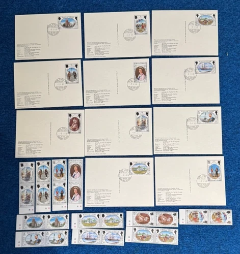 11 Falkland Islands First Day Stamp Covers Postcards FDCs & 11 Stamp Pairs