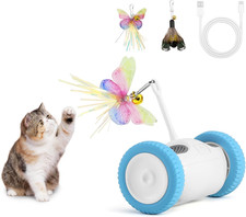 Interactive Cat Toy, Kitten Toy for Indoor Cats, Automatic Cat Toy with LED L...