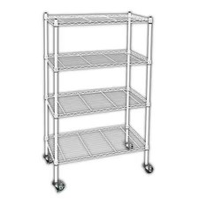 Wire Cart,  4 Shelf, L36 X W18 X H67 In.,  3Tpe4