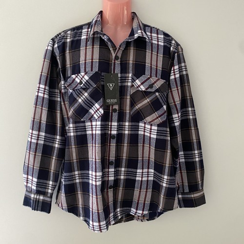 Guess USA Button Up Long Sleeve Dress Shirt Mens Size XXL Slim Fit New With Tags - Picture 1 of 7