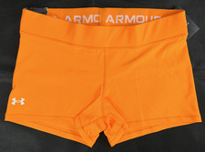 Under Armour Women's HeatGe Armour Mid Rise Shorty 801 Formula Orange/White 2XL