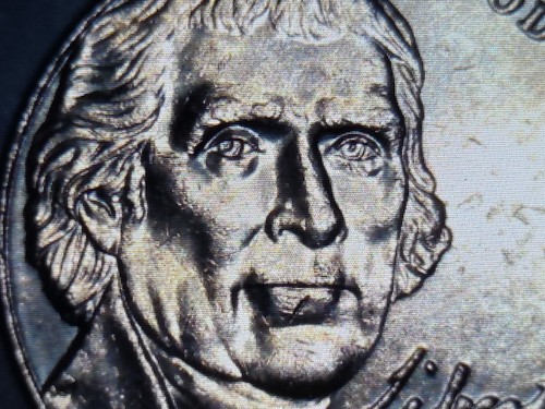 2015 D Jefferson Nickel wtih Obverse Machine Doubling Error - Picture 2 of 18