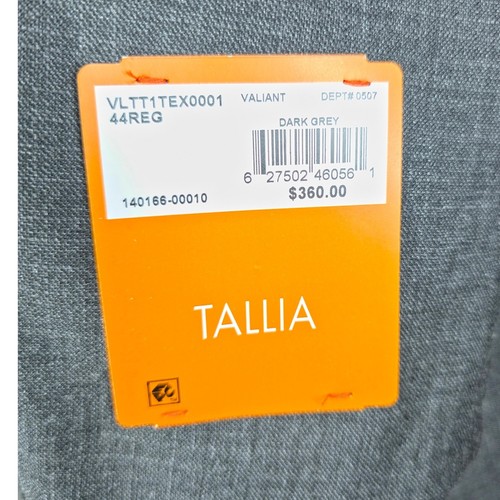 Tallia Sport Coat Mens 44R Dark Gray Two Button Blazer Jacket Suit Stretch NWT - Picture 6 of 8