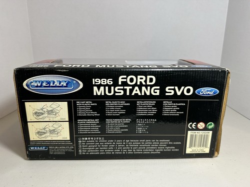 Ford Mustang SVO 1986 1/18 WELLY BLACK RARO EN BUEN ESTADO. - Imagen 7 de 7