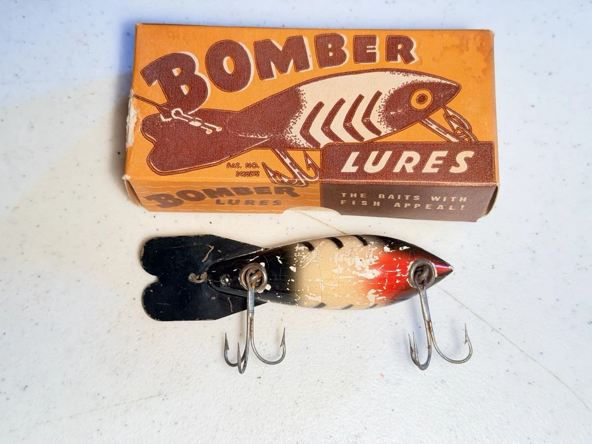 ebay bomber fishing lures Long A Bomber Lures but the slender profile suggests an easy meal VINTAGE FISHING LURE WOODEN BOMBER