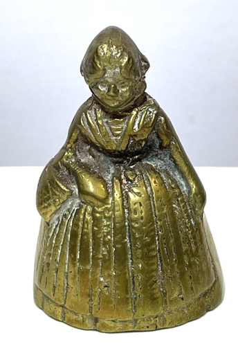 Vintage Bronze Brass  Lady Girl Made in England Bell - Picture 2 of 12