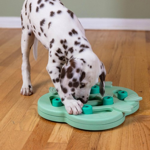 Outward Hound Puppy Hide N' Slide Treat Puzzle Enriquecimiento Perro Juguete, Verde - Imagen 8 de 8