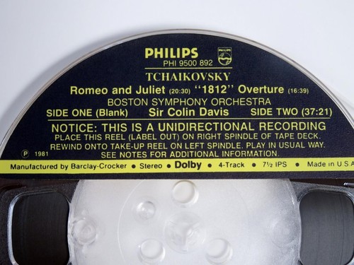 U CHOOSE Dolby Barclay Crocker 7.5 ips Classical Music 4-Track Reel to Reel Tape - Foto 10 di 34