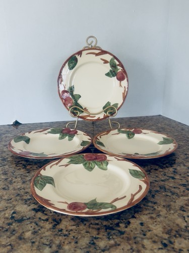 "Juego de 4 platos de almuerzo pintados a mano de manzana franciscana Inglaterra prístina 9-3/8""" - Imagen 6 de 8