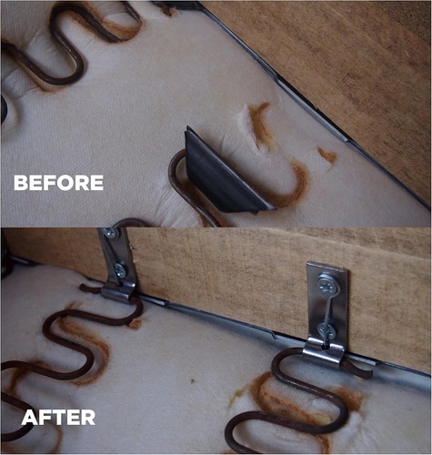 Effortless Sofa Repair: Zig Zag Spring Brackets, 2-Pack - No Upholstery Removal - Foto 7 di 8