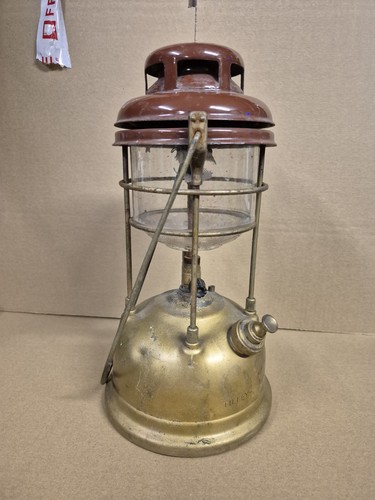 Vintage Tilley Lamp Red/Brown And Gold Storm Light Untested - Picture 2 of 8