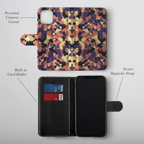 Personalised Wallet Phone Case for iPhone 16 16e 15 14 Pro Cover Jungle Camo - Picture 10 of 25