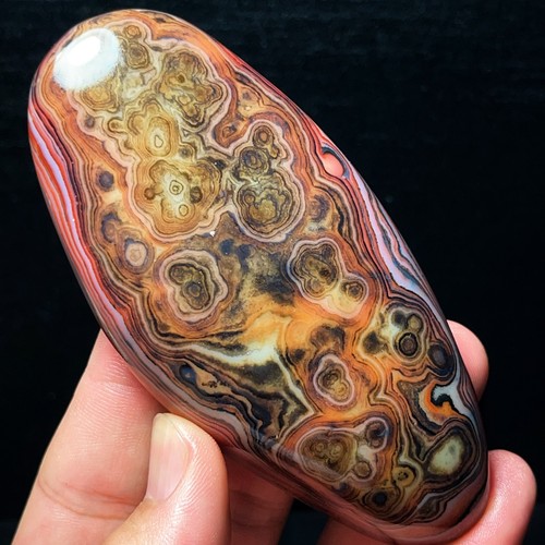 TOP 184G  Polished Silk Banded Lace Agate Crystal Stone Madagascar L6356 - Picture 4 of 6