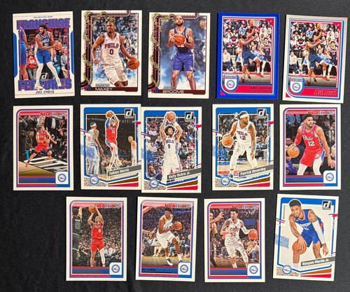 Philadelphia 76ers 14-Card Lot Joel Embiid Tyrese Maxey Johni Broome RC Harden