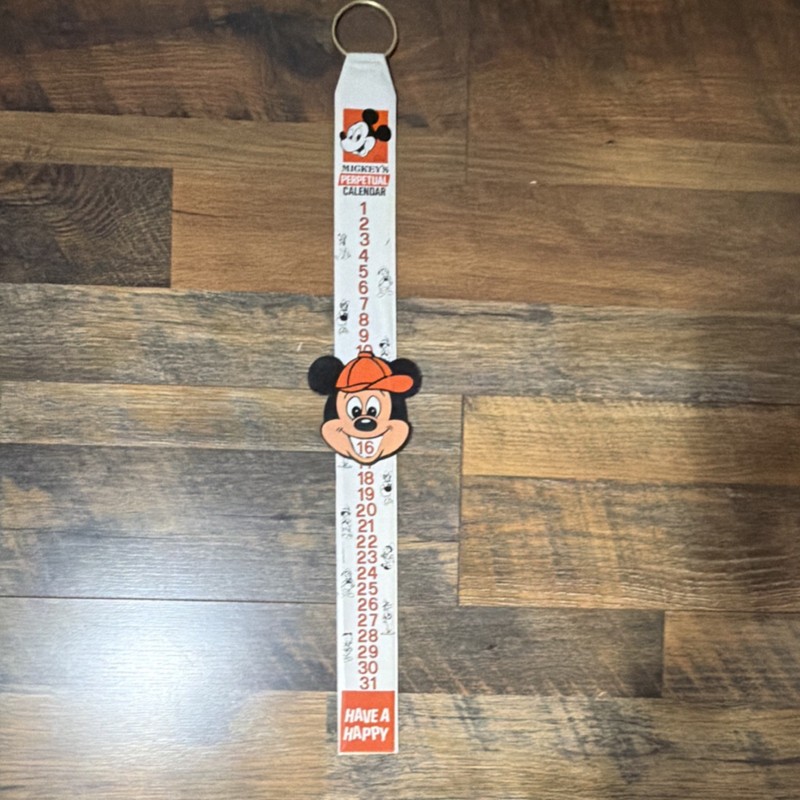 Walt Disney Productions Perpetual Calendar Mickey Mouse, Donald Duck, Goofy