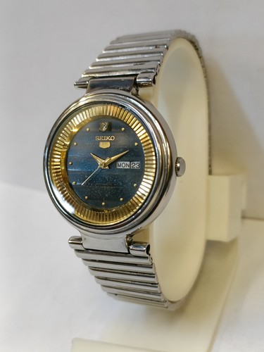 VINTAGE SEIKO 5 AUTOMATICO QUADRANTE BLU 2919-0260 JAPAN UNISEX ADULTO FUNZIONANTE - Foto 4 di 20