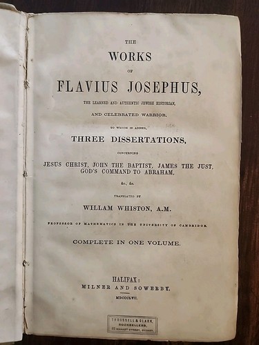 The Works of Flavius Josephus, Translated by William Whiston, 1857, Complete - Bild 8 von 10