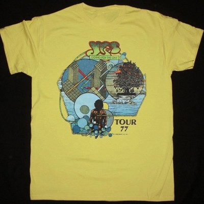 YES Band GOING FOR THE ONE TOUR Heavy Cotton Yellow All Size Shirt MM06