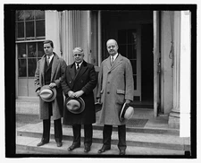 Secretary Davis with Robert Webster Jones & son Ed. Phil Ledger,11/9/29,1929