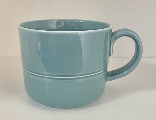 Crate & Barrel Mug Blue Coffee Cup By Aaron Probyn 12 Oz Classic Solid Blue Hue - Picture 4 of 9
