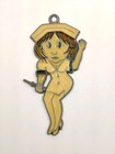 Sexy Nurse With Needle Syringe Stained Glass Style Sun Catcher Ornament RN LPN 