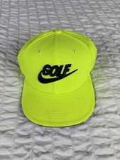Nike Dri-Fit Golf Hat Volt Neon Yellow Black Snapback Adjustable