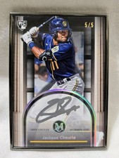 2024 Topps Museum Collection Jackson Chourio Black Frame Silver Ink Auto  /5