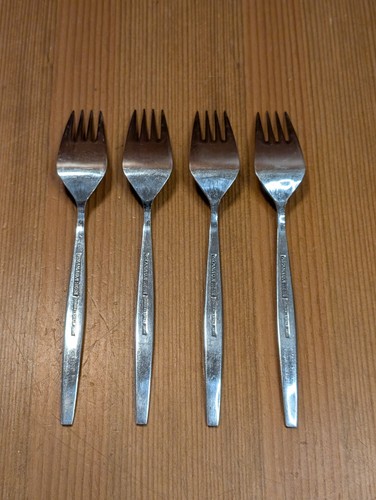 Lot of 4 GRANADA ROSE Stainless Steel Japan 6-1/4" Salad Fork Set - GUC - Picture 8 of 10