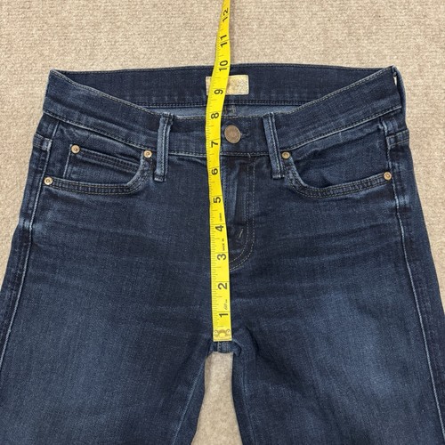 Mother Women's Size 24 Blue The Rascal in Ink & Paper Raw Hem Ankle Fray Jeans - Bild 13 von 14