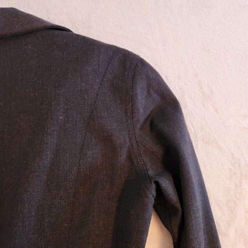 Chaqueta Blazer Charles Chang Lima Lana Talla S Carbón Con Hebilla de Cinturón Mujer EE. UU. - Imagen 16 de 21