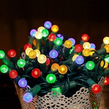18.6Ft 50 LED Colorful Mini Globe String Lights G12 Ball Christmas Tree Light...