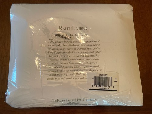 Ralph Lauren GALAHAD Red Floral Flat Sheet Queen Egyptian Cotton Sateen Sealed - Picture 2 of 5