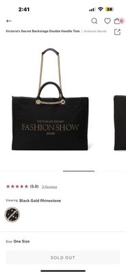 VICTORIA'S SECRET 2025 FASHION SHOW BACKSTAGE DOUBLE HANDLE TOTE